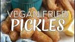 DEEP FRIED PICKLES | Vegan Party Snacks | The Edgy Veg