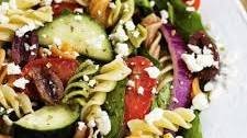 Greek Spinach Pasta Salad