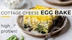 HEALTHY EGG BAKE | spinach, mushrooms & cottage ...