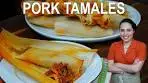 How to make RED pork tamales | AUTHENTIC Mexican ...