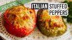 Italian stuffed peppers with cheese and herbs