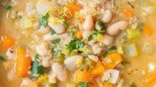 Lemony White Bean Soup with Quinoa