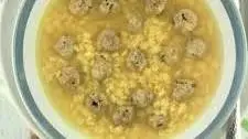Pastina Soup with Tiny Meatballs