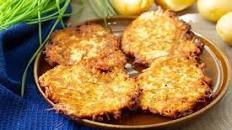Potato fritters with ham