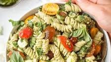 Quick & Fresh Pesto Pasta Salad w/ Vegetables