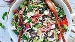 Quinoa Pasta Salad with Balsamic Vinaigrette (Recipe Video)