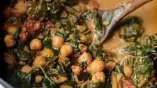 Recipe: Braised Coconut Spinach & Chickpeas with Lemon