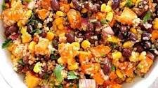 Roasted Sweet Potato Black Bean Quinoa Salad recipe