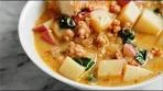 Sausage, Potato and Spinach Soup