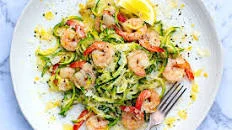 Shrimp Zucchini Pasta With Lemon & Garlic