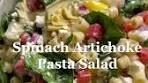 Spinach Artichoke Pasta Salad Recipe with Feta Cheese