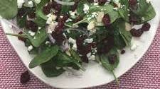 Spinach Salad with Cranberries & Feta