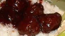 Sweet and Spicy Cocktail Meatballs