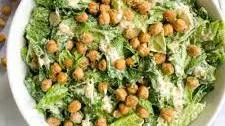 Vegan Caesar Salad with Crispy Chickpea Croutons [GF]