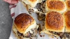 Vegetarian Cheesy Mushroom Sliders