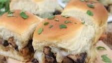 Vegetarian Sliders with Portobello Mushroom & White Cheddar