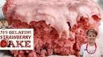 70's Strawberry Gelatin Cake - Cake Mix Recipes
