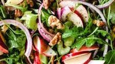 Apple Salad with Celery and Walnuts