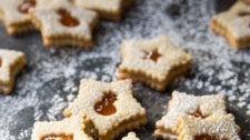 Apricot Almond Linzer Cookies