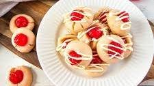 Cherry Almond Shortbread Cookies