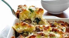 Chicken and Spinach Strata (Bread Bake)