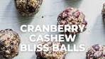 Cranberry Bliss Balls, a simple plant-based snack ball recipe ...