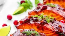 Cranberry Honey Glazed Salmon