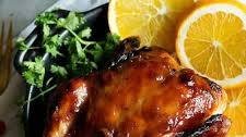 Cranberry Orange Glazed Cornish Hens