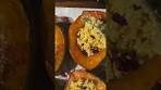 Cranberry Pecan Quinoa Stuffed Acorn Squash