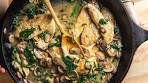 Creamy Garlic Mushroom Chicken | One Pan Recipe!