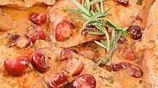 Creamy Keto Rosemary Cranberry Chicken Skillet