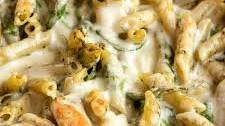 Creamy Pesto Pasta Bake
