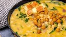 Creamy Spiced Chickpea Soup with Coconut and Lime
