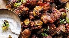 Crispy Bacon Wrapped Parmesan Brussels Sprouts