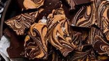 Dark Chocolate Peanut Butter Swirl Bark