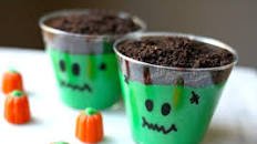 Easy Halloween Pudding Cups