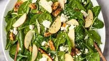 Easy Spinach Salad with Apples, Walnuts, and Feta