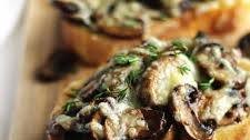 Garlic swiss mushrooms on toast