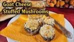 Goat Cheese Stuffed Mushrooms Recipe | How To Make ...