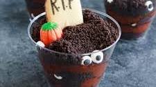 Graveyard Pudding Cookie Cups