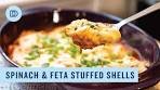 GREEK- STYLE Spinach & Feta Stuffed Shells (Spanakopita ...