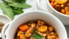 Homemade Healthy Vegetable Stew Recipe with Beans and Potatoes