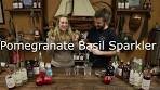 How to make a Basil Sparkler with Pomegranate | New Year's ...