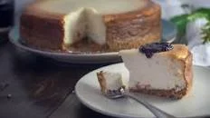 Italian Ricotta Cheesecake with Homemade Blueberry Compote