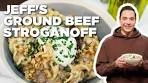 Jeff Mauro's Ground Beef Stroganoff with Caramelized ...