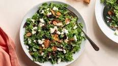 Kale Salad with Cranberries, Almonds, and Goat Cheese