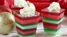 Layered Christmas Jello Cups