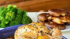 Lemon Garlic Roast Chicken with Sage