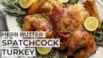 LEMON HERB BUTTER ROAST SPATCHCOCK TURKEY ...