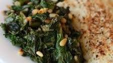 Lemony Sauteed Kale with Pine Nuts